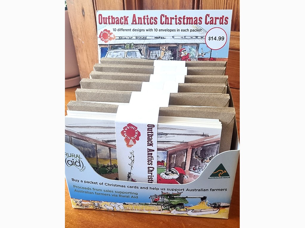 12 packets of Xmas cards with counter display